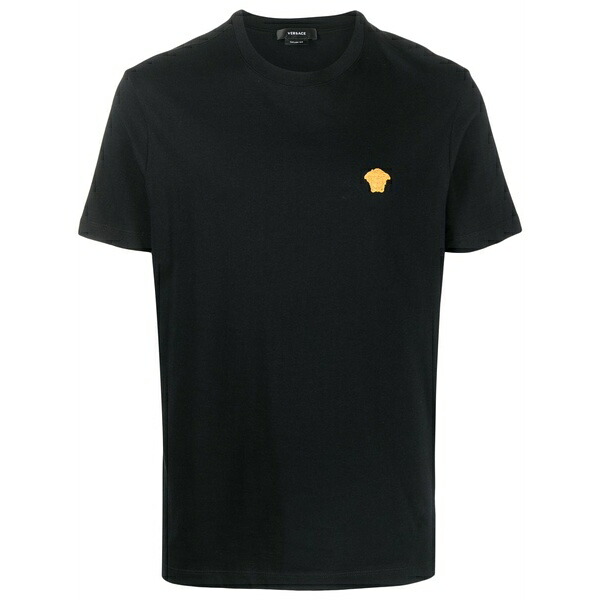 ヴェルサーチ メンズ プルオーバー トップス Medusa-embroidered t-shirt Black
