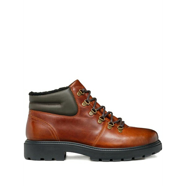 ジェオックス メンズ ブーツ シューズ Lace-up leather boots Brown