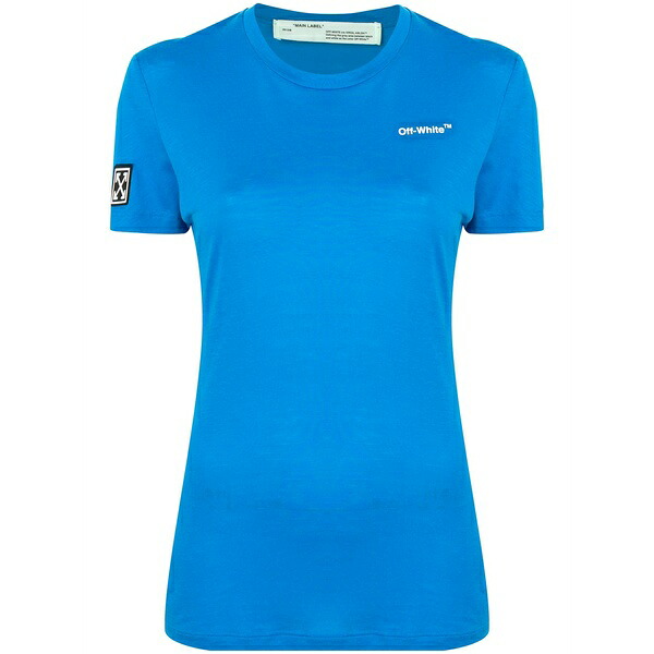 象牙色 レディース プルオーバー トップス Logo print t-shirt Blue