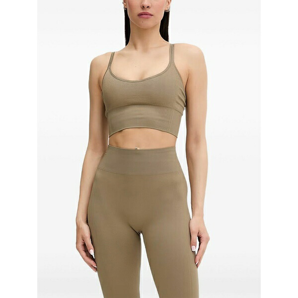 カサル レディース カットソー トップス Seamless ribbed-knit cropped top Neutrals