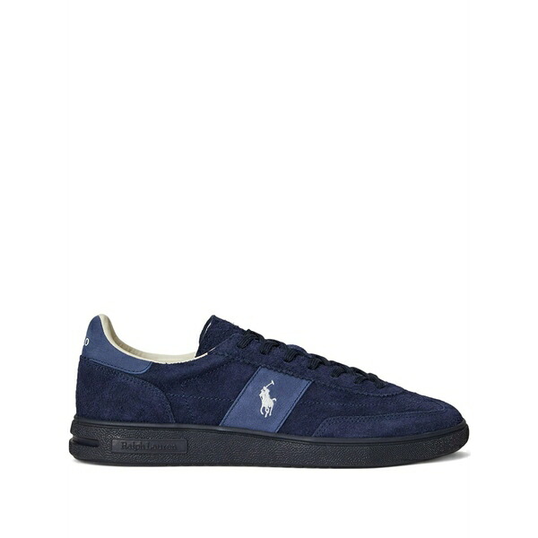 ラルフローレン メンズ スニーカー シューズ Suede logo-detail sneakers Blue