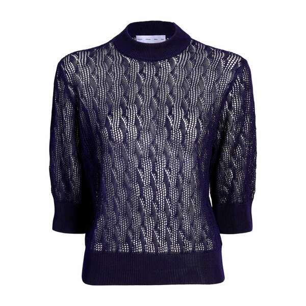 プロエンザ スクーラー 白いこと 下げ札 レディース 編み物\u0026ティーシャツ アウター Nicola sweater Blue