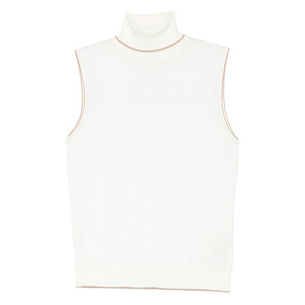 イレブンティ レディース カットソー トップス Turtleneck sleeveless top White