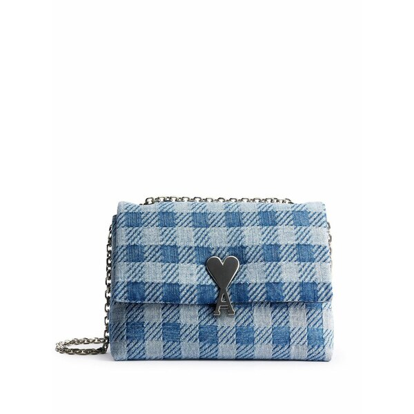 意中の女 レディース ショルダーバッグ 御徒面子 Voulez-vous check-print shoulder bag Blue