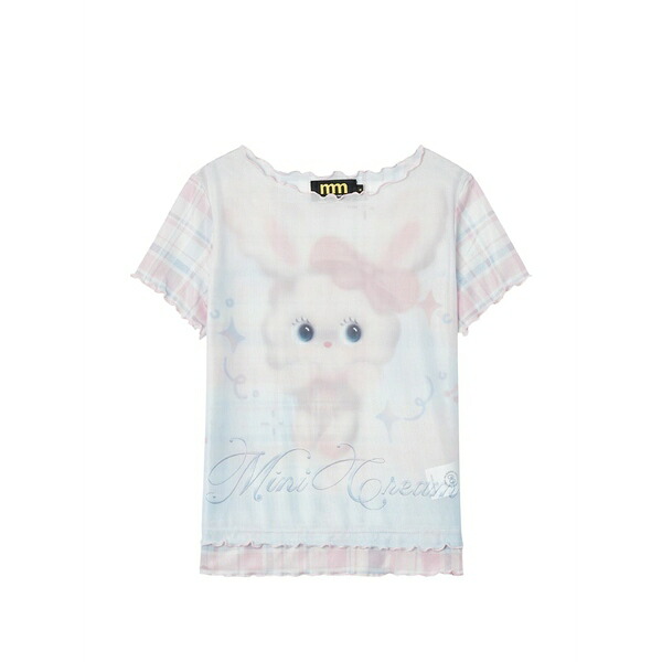 ミニ皮膚軟化剤 レディース プルオーバー トップス Graphic-print cotton t-shirt Pink