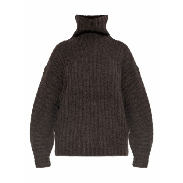 バイマレンバーガー レディース 編み物\u0026スウェーター アウター Ribbed turtleneck sweater Brown