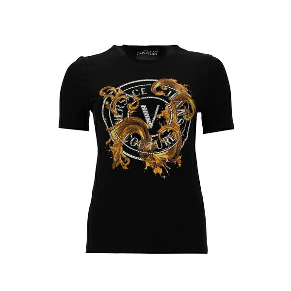呼びりん探し回る レディース プルオーバー トップス Printed t-shirt Black