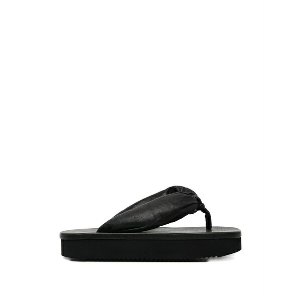 リックオウエンス レディース サンダル シューズ Leather sandals Black｜asty