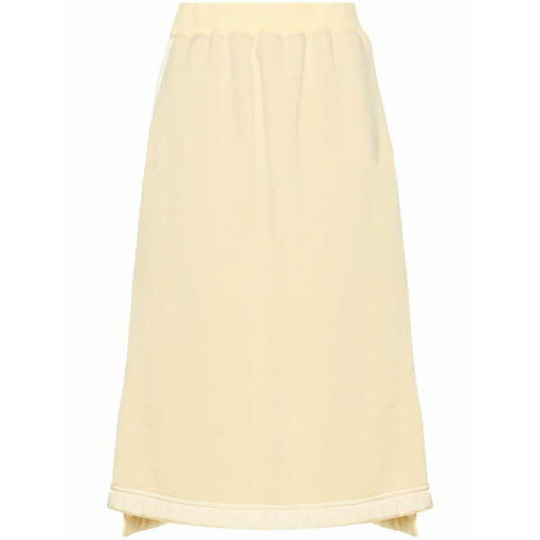 ジル・サンダー レディース スコート ボトムス Virgin wool-blend MIDI skirt Yellow