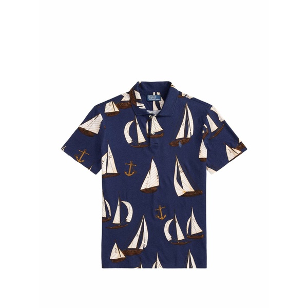 ラルフローレン メンズ スポーツシャツ トップス Sailboat-print polo shirt Blue