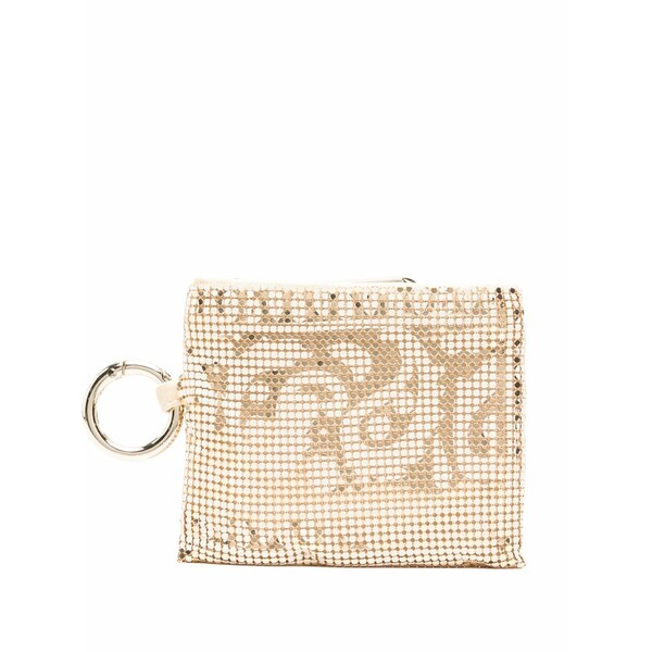ベネデッタベルジッチーズ レディース 紙入れ 付属品 Bandana-print chainmail wallet Gold
