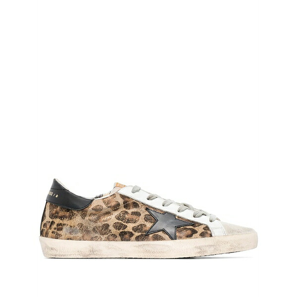 ゴールデングース レディース スニーカー シューズ Super-star leopard print sneakers Brown