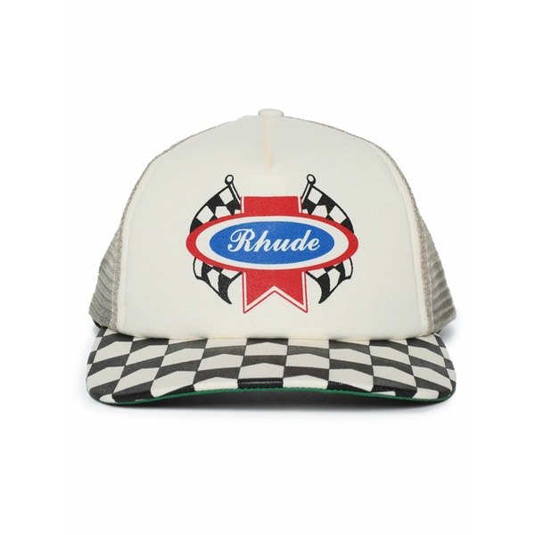 ルード メンズ 鳥打ち帽 付属物 Chevron rally cap White