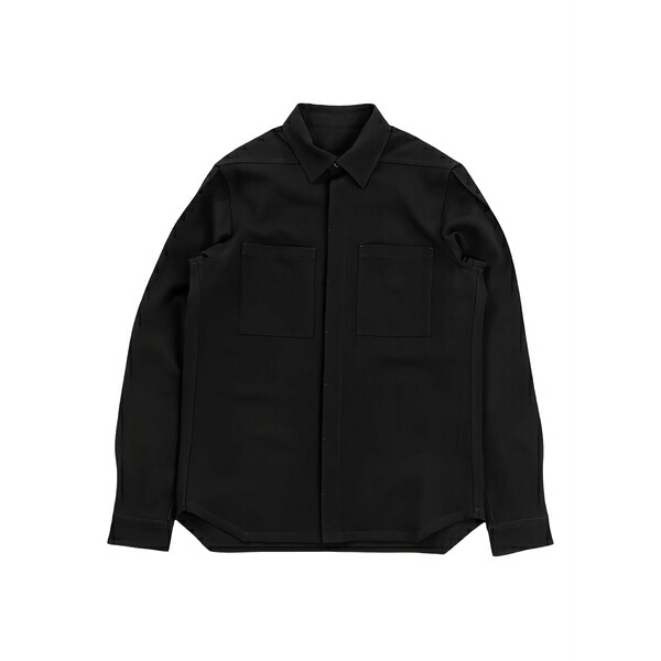 リックオウエンス メンズ プルオーバー トップス Double-pocket long-sleeve shirt Black