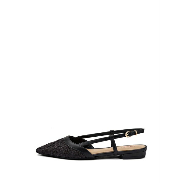 亭主もち レディース パンプス シューズ Herringbone-effect slingback pumps Black