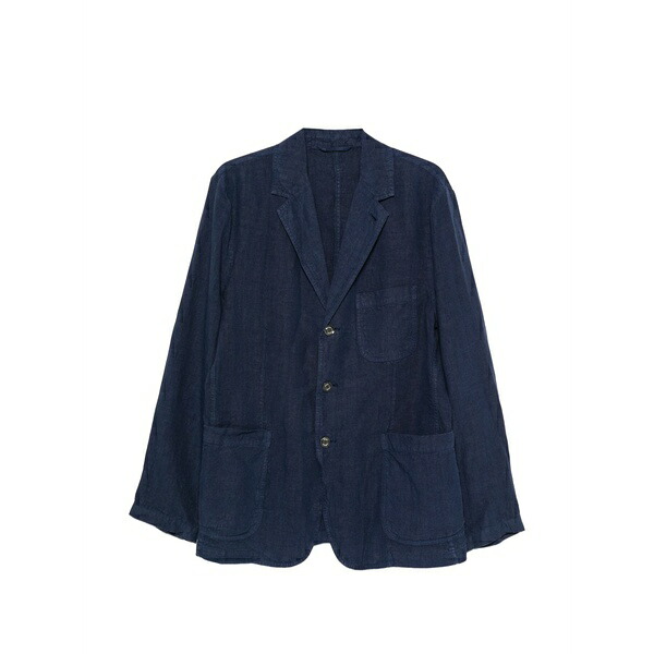 アスペジ メンズ ジャケット&ブルゾン アウター Samuraki pocket single-breasted blazer Blue|asty