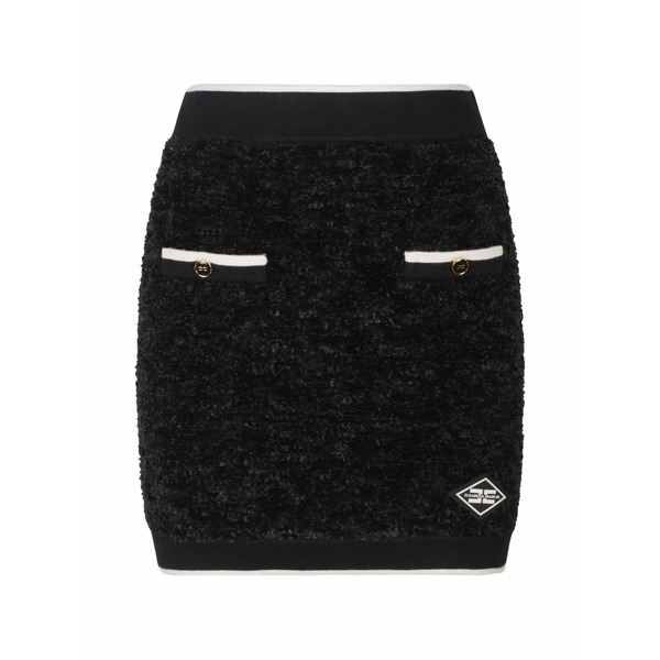 エリザベスフランキ レディース スコート ボトムス Logo-detail skirt Black