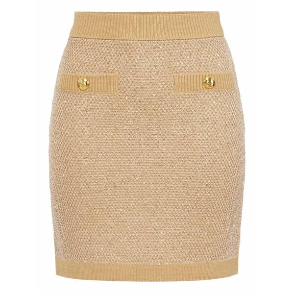 エリザベスフランキ レディース スコート ボトムス Knitted mini skirt Neutrals