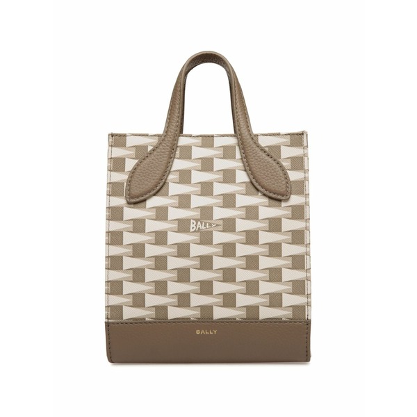 バリー レディース ハンドバック 御徒面子 Mini pennant-print tote bag Neutrals