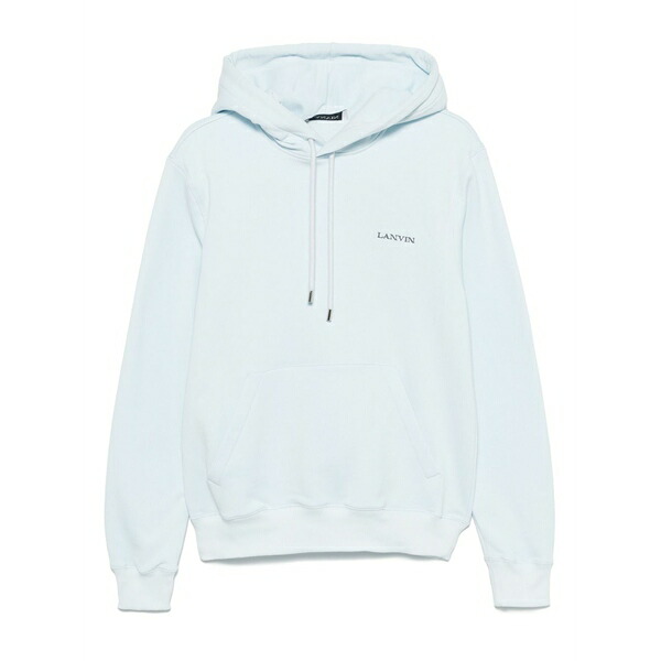 ランバン メンズ パーカー・スウェットシャツ アウター Cotton hoodie Blue