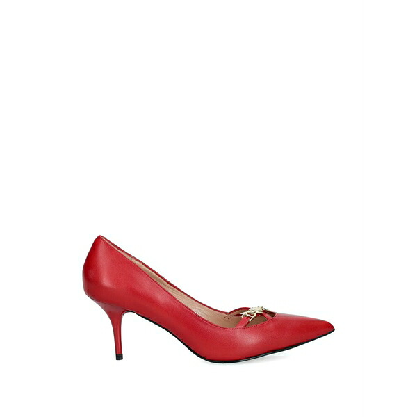 優しいこと モスキーノ レディース パンプス シューズ Pointed-toe chain pumps Red