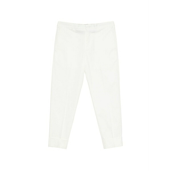 PTトリノ メンズ 心地好いズボン下 ボトムス Pressed-crease turn-up trousers White