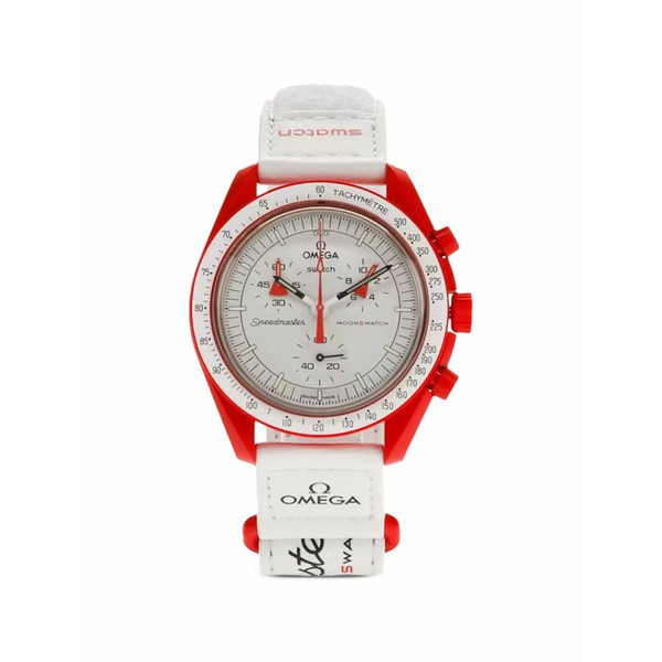 スワッチ メンズ ウオッチ 付属物 X omega mission to mars 42粍 watch White
