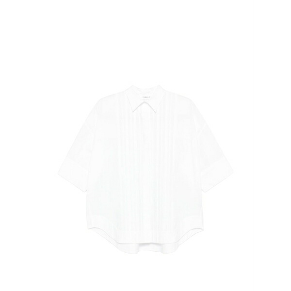 パロッシュ レディース プルオーバー トップス Pleated shirt White