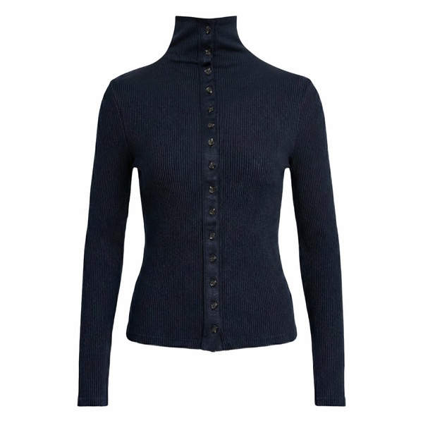 ラグアンドボーン レディース 編み物\u0026プルオーバー アウター Button ribbed knitwear Blue