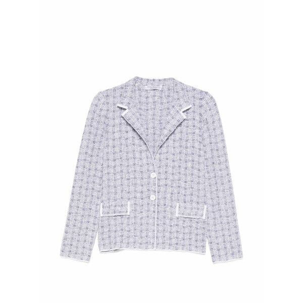 アミナ ルビナッチ レディース 上衣＆上衣 アウター Veronica tweed jacket White