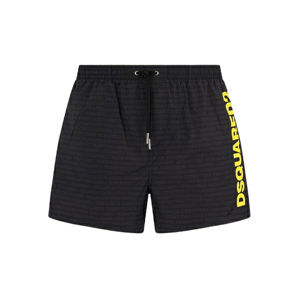 ディースクエアード メンズ 心地好いズボン下 ボトムス Logo-detail swim shorts Black