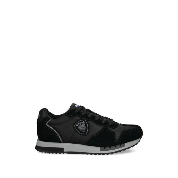 ブラウアー メンズ スニーカー シューズ Queens05 panelled lace-up sneakers Black