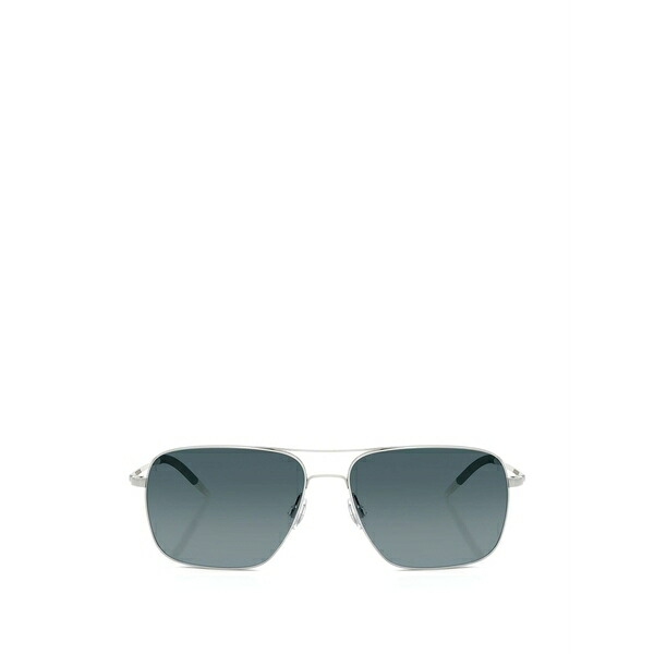 オリバーピープルズ メンズ サングラス・アイウェア アクセサリー Clifton square-frame sunglasses Silver|asty