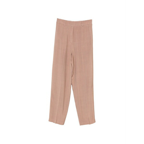 カーラ ジー レディース カジュアルパンツ ボトムス Pressed-crease straight-leg trousers Brown|asty