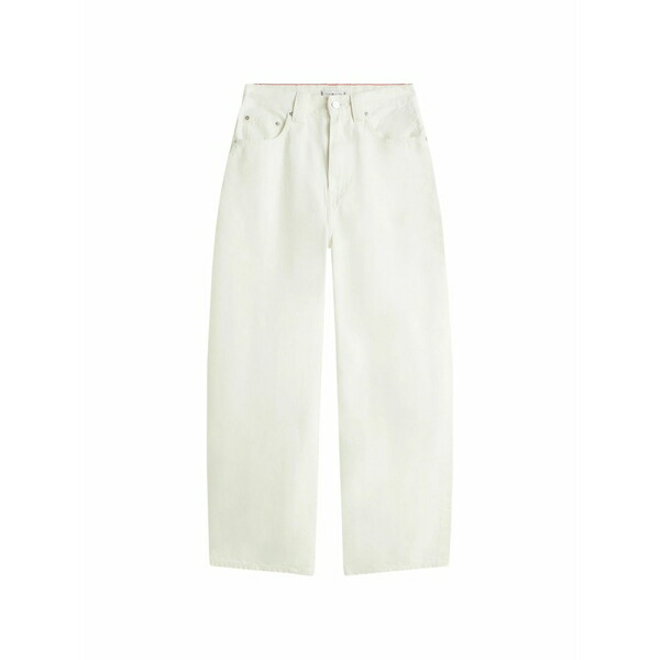 トミー ヒルフィガー レディース ジーンズズボン下 ボトムス Five-pockets wide-leg jeans White