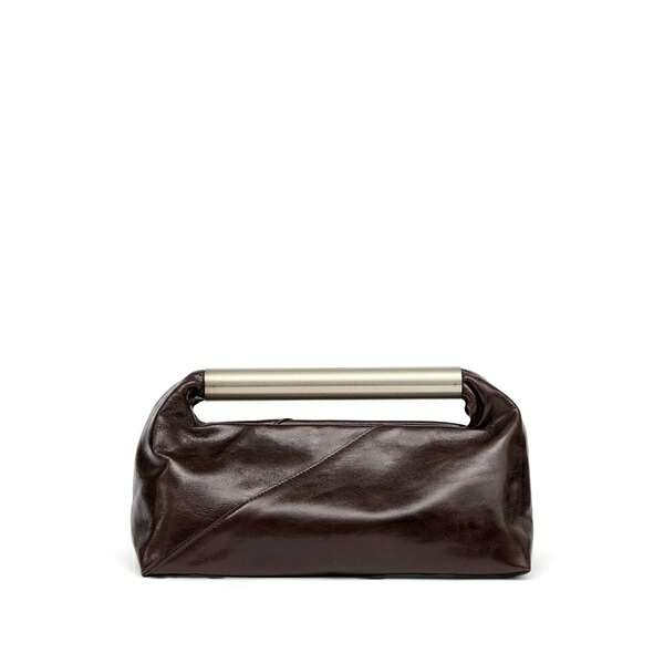 マルタンマルジェラ レディース トートバッグ 御徒面子 Metallic-handle leather tote bag Brown