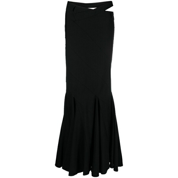 アンドレダモ レディース スコート ボトムス Cut-out flannel maxi skirt Black