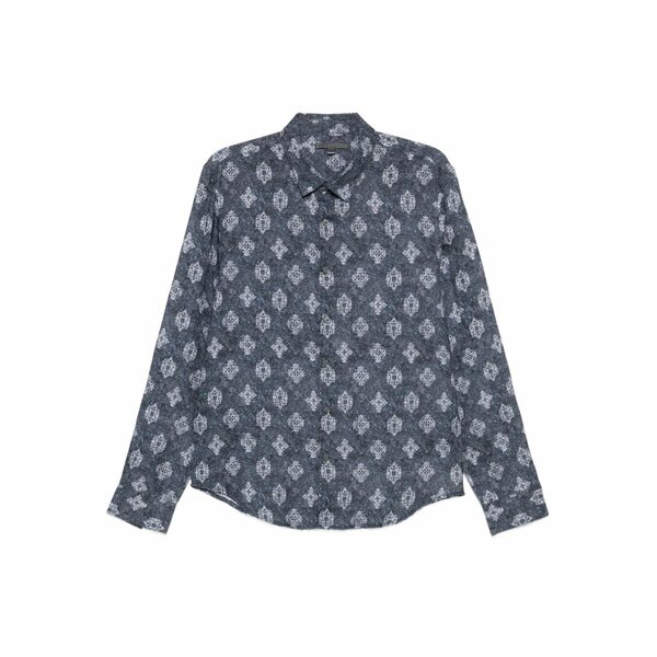 ジョンバルベイトス メンズ ティーシャツ トップス Patterned shirt Blue