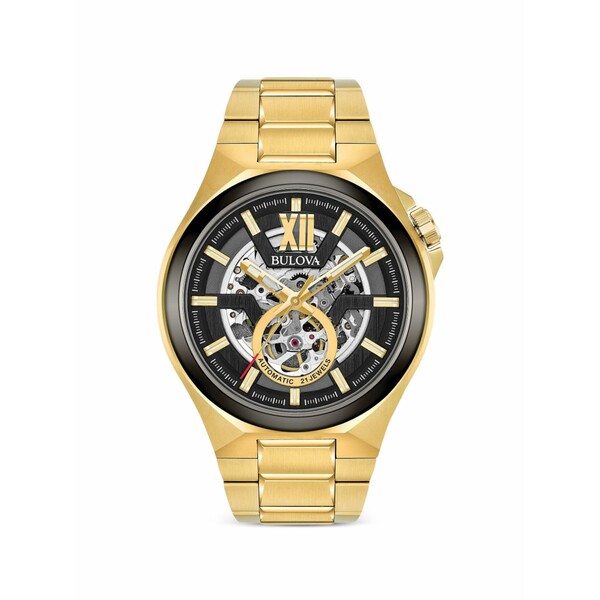 ブロバ メンズ ウォッチ 佩び物 Maquina skeleton-dial 46粍 watch Black