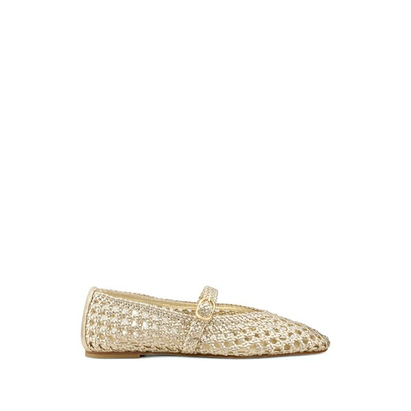 スチュアート ワイツマン レディース サンダル シューズ Woven buckle ballet flats Gold