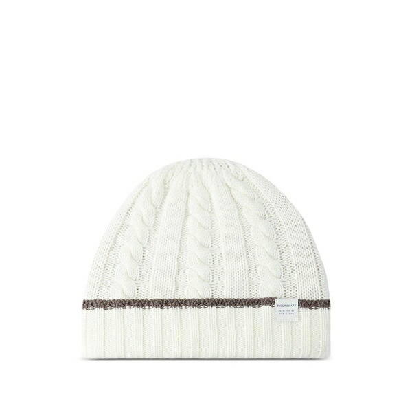 ポールアンドシャーク メンズ 鳥打ち帽 付属物 Cable-knit wool cashmere beanie White