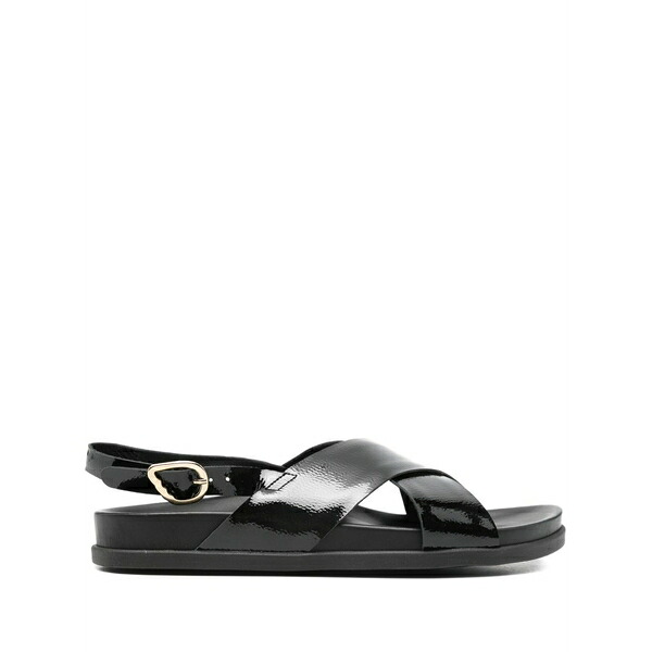 アンシエントグリークサンダル レディース サンダル シューズ Ikesia crossover-strap sandals Black