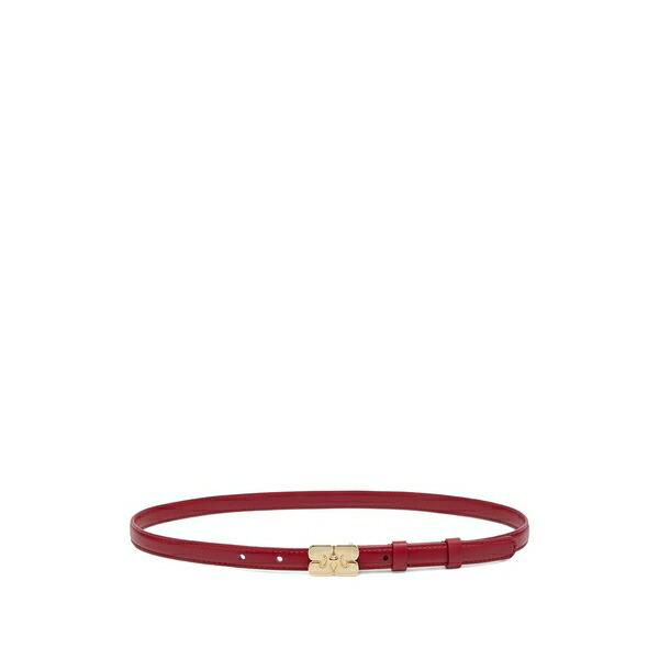 ガニー レディース 三尺帯 付属物 Kat logo-buckle leather belt Red
