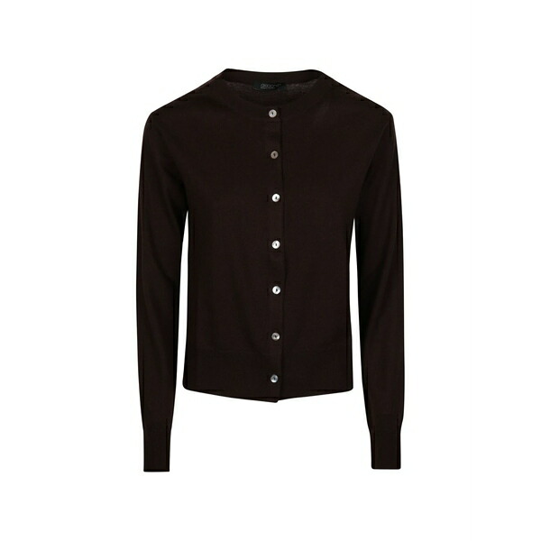 アラゴナ レディース ジレー アウター Buttoned cardigan Brown