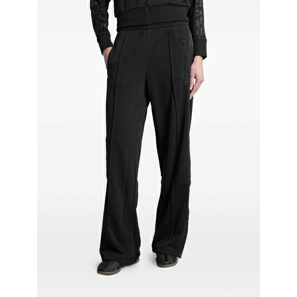 アディダス レディース 心地よいズボン下 ボトムス Firebird lace-panelled track pants Black