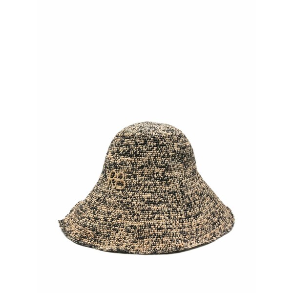 ラスランバジンスキー レディース 鳥打ち帽 付属物 Logo applique hat Black