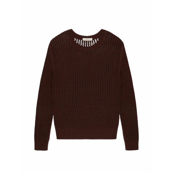 投げること御召しもの レディース ティーシャツ トップス Crew-neck top Brown