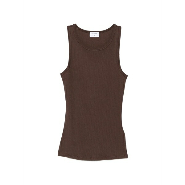 フィリッパコー レディース カットソー トップス Ribbed tank top Brown