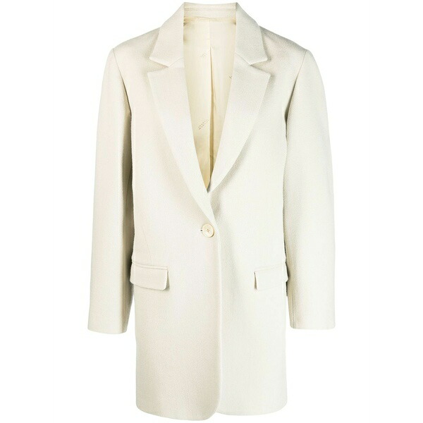 イザ呼びりん マラン レディース 厚地の外套 アウター Jilinka single-breasted coat Neutrals