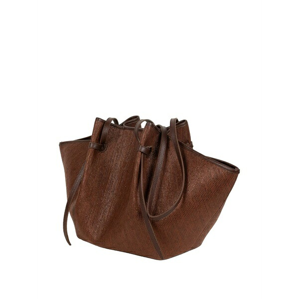 ユゼフィ レディース クラッチペダル御徒面子 御徒面子 Large mochi woven clutch bag Brown